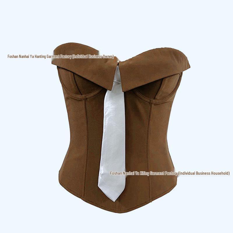 2025 Mode Schlauchtop mit herausnehmbaren Polstern und Fischbein-Reißverschluss in der Taille - Betont die Körperform