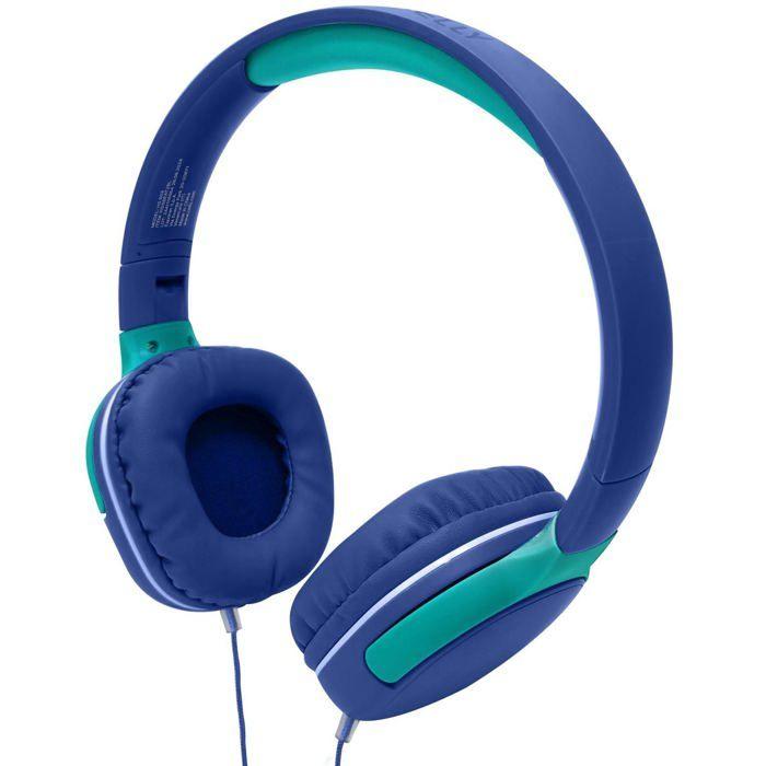 Écouteurs supra-auriculaires - CELLY - KidsBeat 2 - Volume limité 85dB - Connecteur 3,5 mm - Bleu