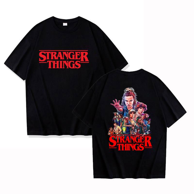 Camiseta de Manga Curta de Verão Unissex Stranger Things, Tamanho Grande XXS-4XL, Exclusivo Transfronteiriço