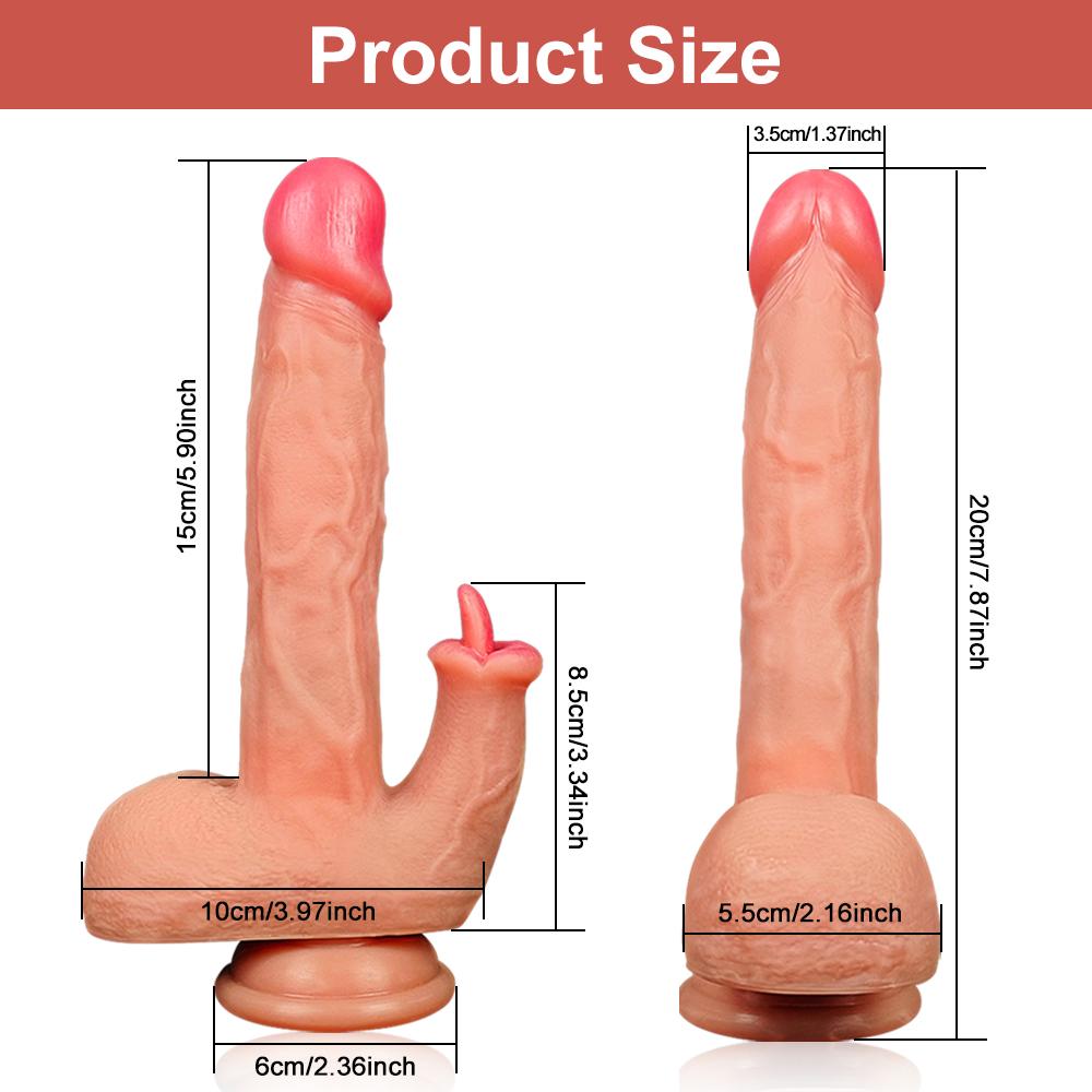 Přísavka Realistické Dildo Vibrátor Topení Vibrátory Cítí se jako Skin Přísavka Penis Dálkové ovládání Sexuální hračky pro dospělé pro ženy