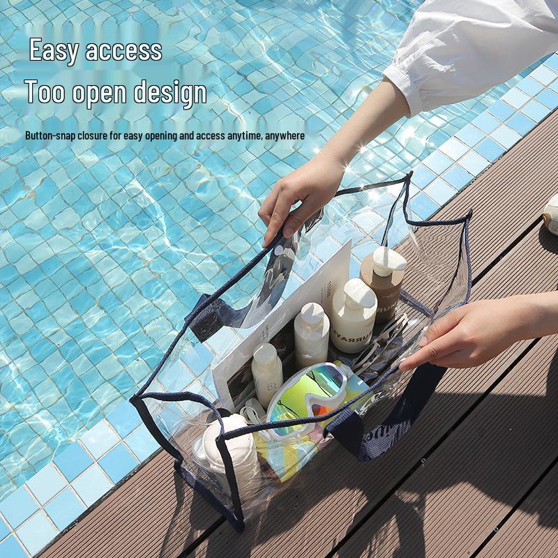 Korean Large Capacity Transparent PVC Beach & Swim Bag 