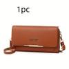 1pc Multi-layer Women's Wallet | Large Capacity Hand-held Bag, Casual Shoulder Zipper Bag, Mobile Phone Bag