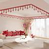 Wedding Room Decoration Set: Double Happiness Ceiling and Groom's Arrangement