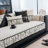 Non-Slip Chenille Sofa Mat With Lace Sofas Cover For Living Room Corner Couch Cushion Seat Pad Home Protection Covers