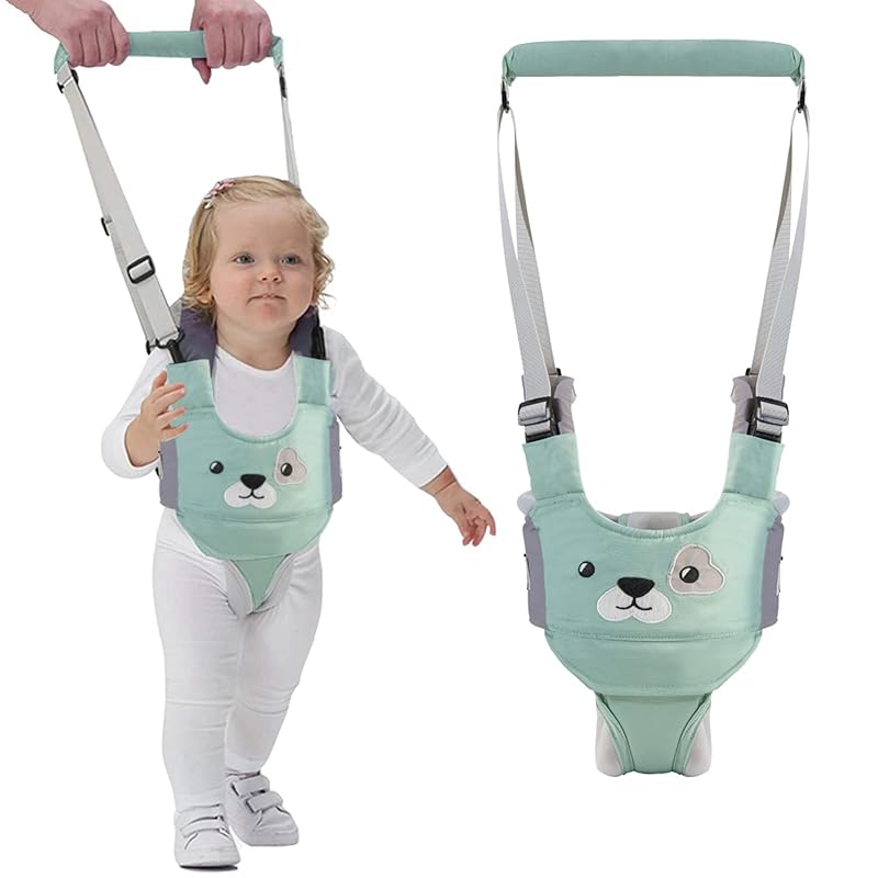 IULONEE Baby Walker, Handheld Kids Toddler Walking Harness Helper Assistant Protective Belt Child Activity Walker Adjustable Standing Up Walking