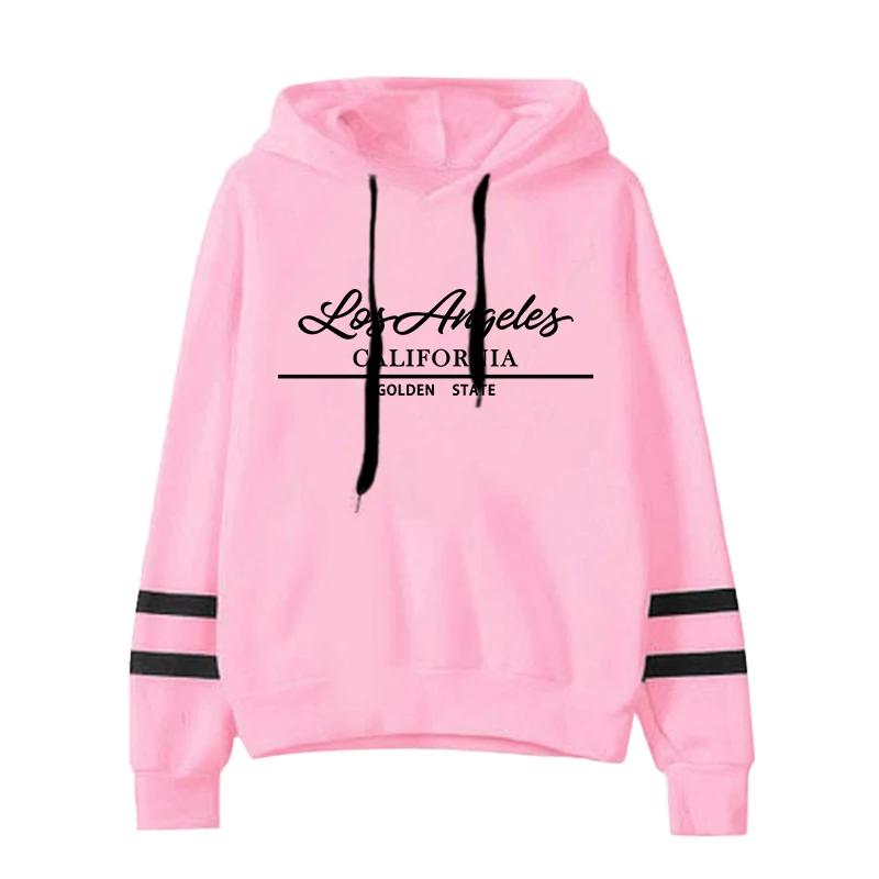 New Womens Hoodies Printing Casual Stripe Sweatshirts Outdoor Sports Jogging Lady Clothing 2026 Fashion Streetwear Pullover Tops