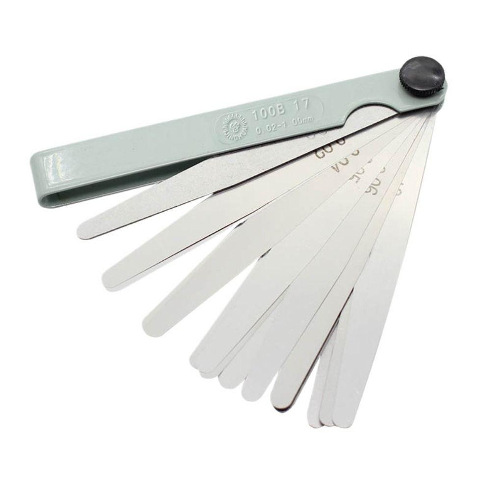 Metal 17 Blades Feeler Gauge 0.02-1.00mm Measurment Tool  For Engine Valve Adjustment