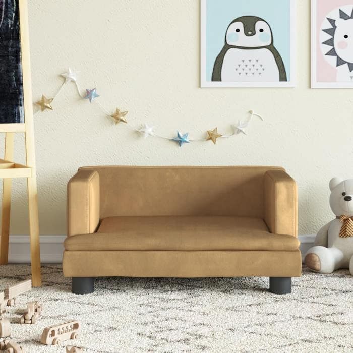 VidaXL Children's Sofa Brown 60x40x30 Cm Velvet, Mini Sofa, Mini Sofa Chair, Mini Sofa for Children, Sofa of 3196322