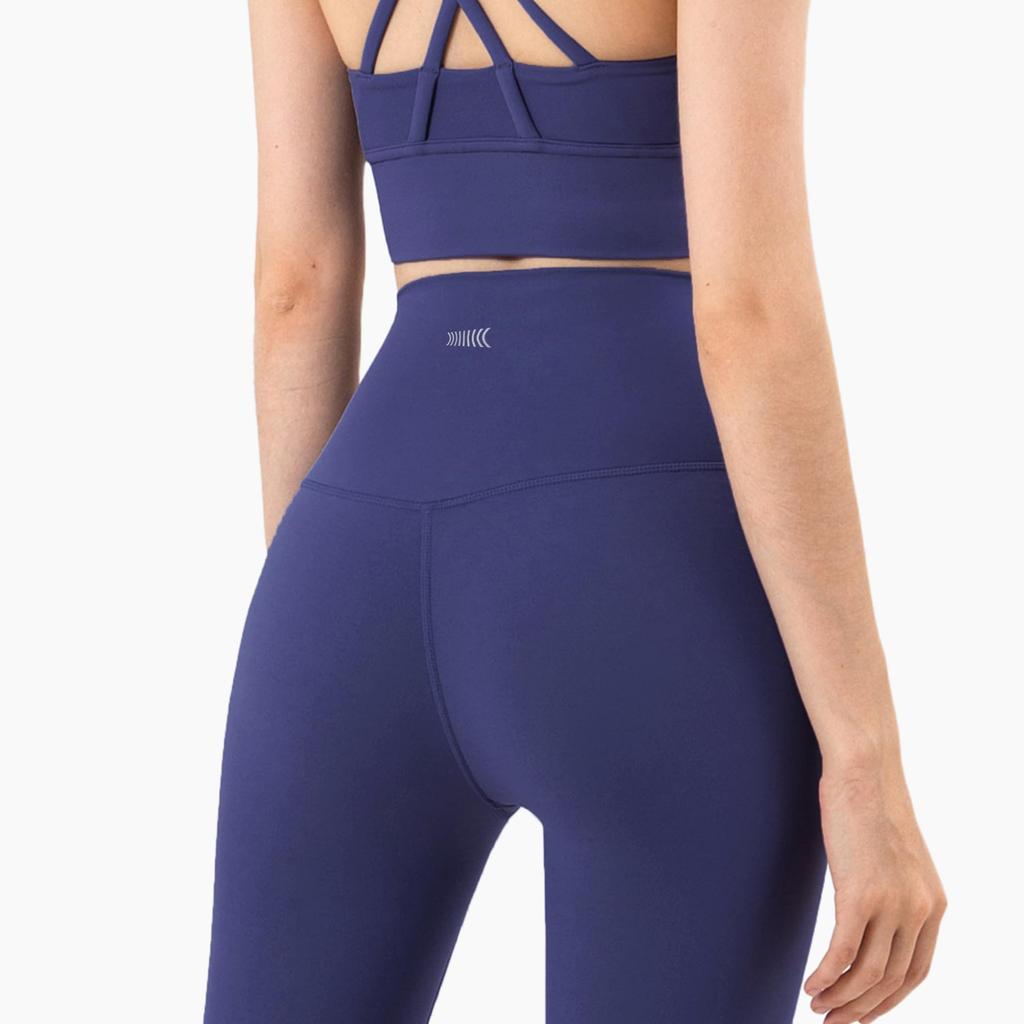 IRCOLVE Yoga și Elastic pentru Picioare Frumoase Mărime Colanți pentru Femei, cu Talie Înaltă, Absorbție a Transpirației, Uscare Rapidă, (Albastru Închis-Purpuriu, L)