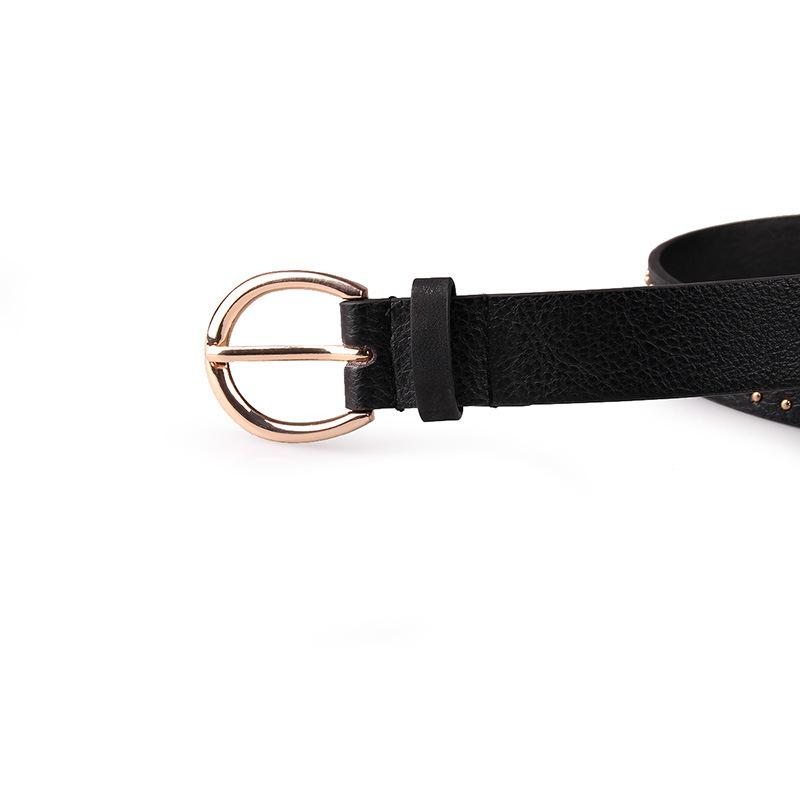 European and American Women's Versatile Rivet Pin Buckle Women's Belt Claw Nail Fashion Clothing Belt