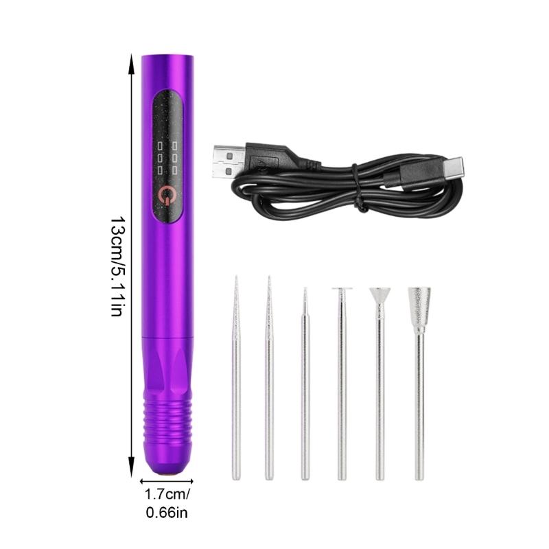 Compact Mini Electric Drill 20000RPM Woodworking Engraving Pen USB Cordless Rotating Tool Mini Electric Drill