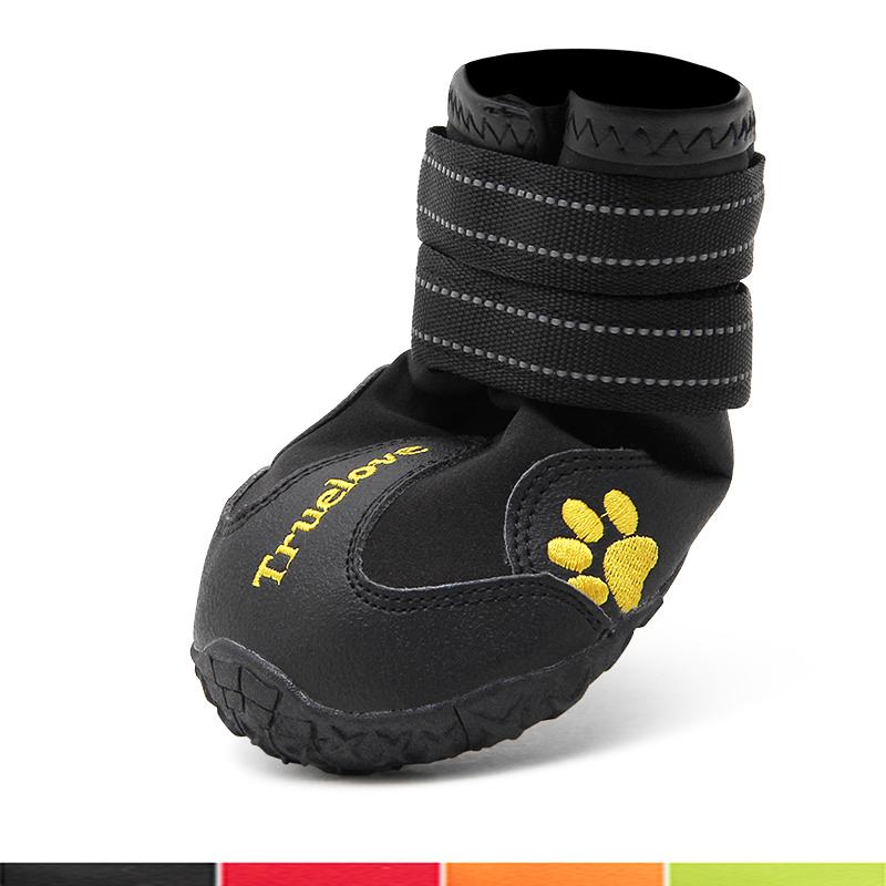 Truelove Zapatos para Perro Impermeables Botas Cálidas Suela Antideslizante TPR Calzado para Nieve Protección para Pies 4pcs Zapatos para Mascota para Caminar, Viajar