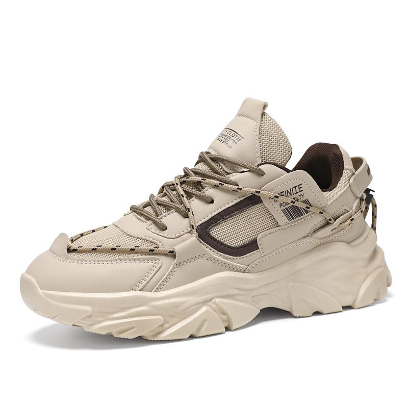 

Мужская обувь 2025 года, новая летняя сетчатая дышащая дезодорирующая толстая подошва, усиливающая рост, для мальчиков, повседневная, для бега, для спорта, для папы, модная обувь 39