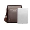 Solid Color Black Brown Leather Men's Shoulder Crossbody Bag, Casual Large Capacity Men's Bag for Work Travel Business Daily Use