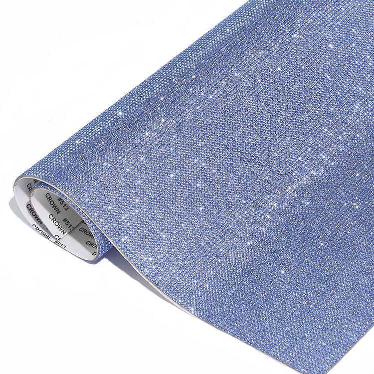 VC  SS6 8 Glass Crystal Eco-Friendly Self-Adhesive Rhinestone Sticker Flat Back Non-Hot Fix Rhinestone Sheet Mesh for