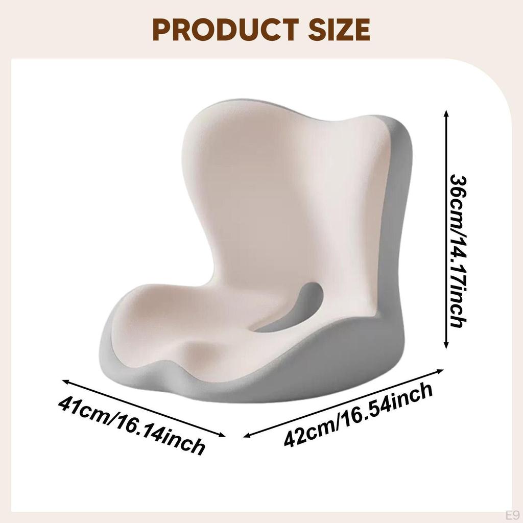 Memory Foam Seat Back Cushion for Tailbone Comfort Breathable Non Pad