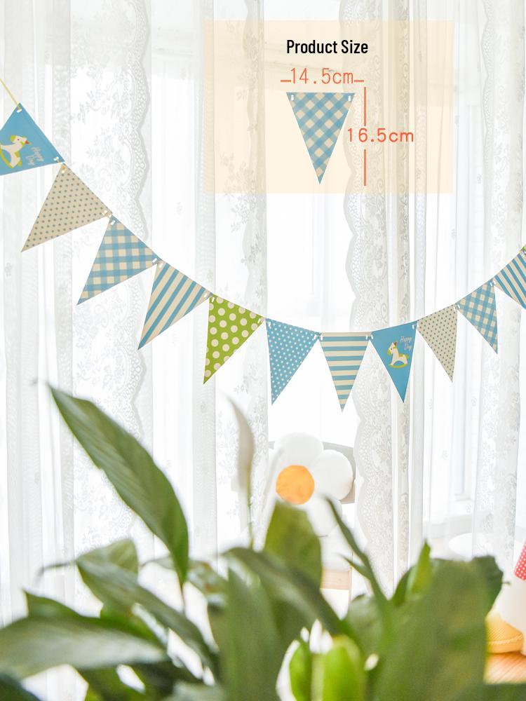 Wimpelkette für Kindergeburtstage – ideal für Babys ersten Geburtstag, als Partyhintergrund oder Zeltdekoration beim Camping.