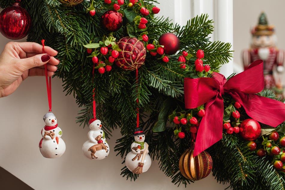 Set of 3 Christmas ornaments Snowmen Nostalgic Ornaments Villeroy & Boch