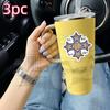 3pcs Coptic Orthodox Cross Featuring Text on a Blue Vinyl Bumper Sticker Suitable for Cars, Vans, Suvs, Walls, Boats, Tumblers, Laptops,