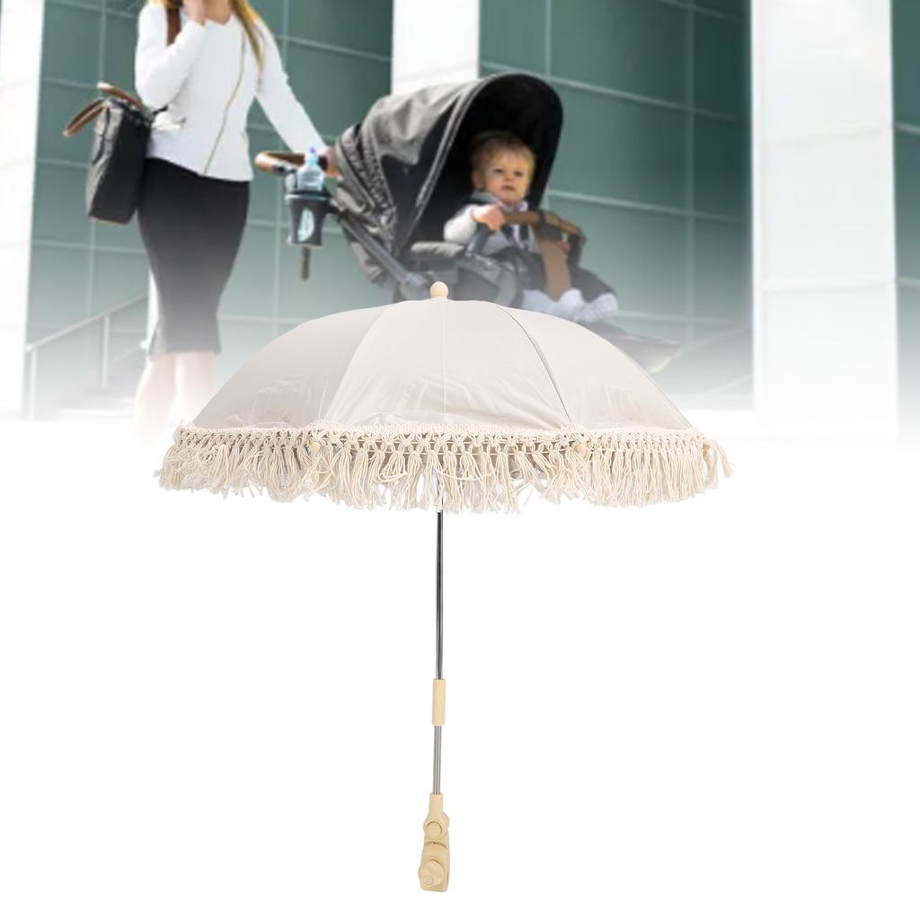 Kinderwagen Schirm Sonnenschutz UV-Schutz Winkelklemme Zum Aufklemmen Baby Sonnenschirm für Strandkorb Kinderwagen