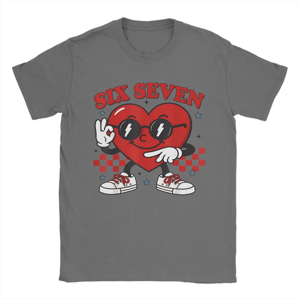 Unisexs Cool Hearts Sunglasses 67 Valentines Day T Shirt Pure Cotton Clothes Vintage Short Sleeve Crewneck Tees Plus Size TShirts