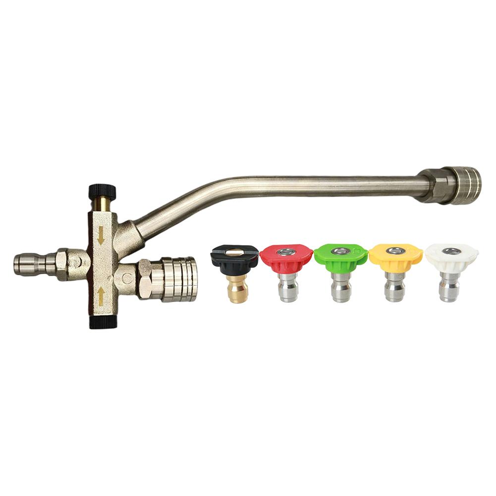 Foam Lance Nozzle Dual Valve Pressure Washer Attachment with Colorful Nozzle Foam Generator Accessories for High Pressure Washer