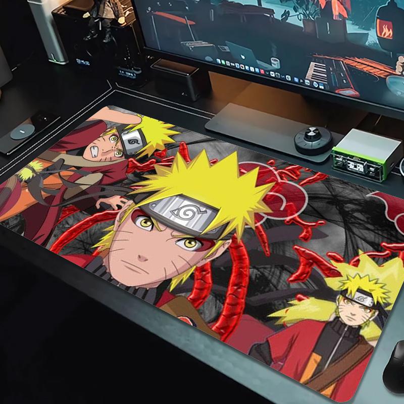 Anime NARUTO Χρωματιστό Επιθέμα Ποντικιού Μεγάλο Μαξιλάρι Τραπεζιού Παιχνιδιών Αντιολισθητικό για Laptop Tablet Μεγάλο Επιθέμα Ποντικιού XXL Στρώμα Mini PC Playmat Με Κλειδωμένη Άκρη