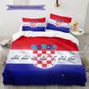 Croatia National Football Team Pattern Bedding Home Decoration Birthday Gift ( 1 Duvet Cover + 2 Pillowcase, Without Core),fan Merchandise.