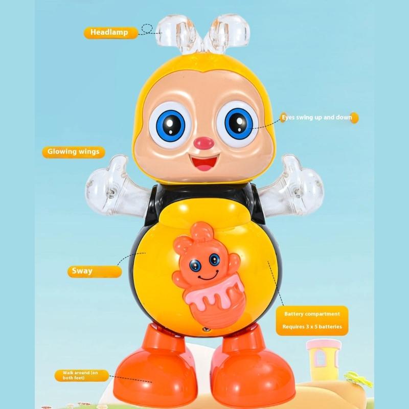 Musical Crawling Baby Toy With LED Light Show Educational Robot Gift For Kids Early Development