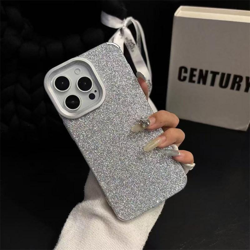 Stylish Premium Glitter case for iPhone 16 Pro Max 15 14 Plus 13 12 Pro 11 Soft silicone fall protection Cover