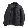 Mens Lightweight Down Jacket With Turn-Down Collar Business Casual Winter Coat White Duck 50% Fill Power 550
