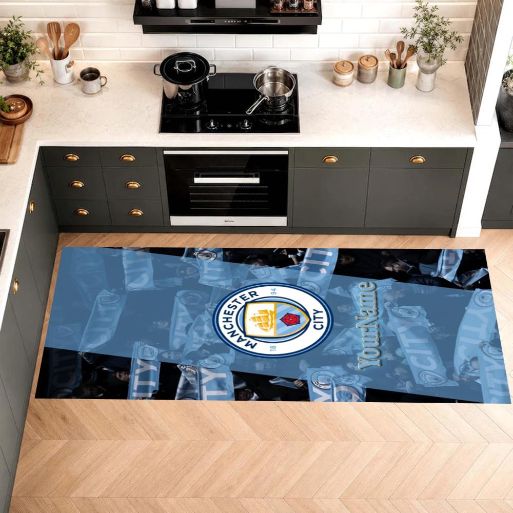 Manchester City Customize Your Name Kitchen Rug Runner Rug Laundry Mat Hallway Entryway The Best Gift Choice