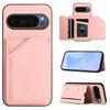 For Google Pixel 10 Pro XL Case Card Holder Kickstand Skin-Touch Phone Cover with Wrist Strap