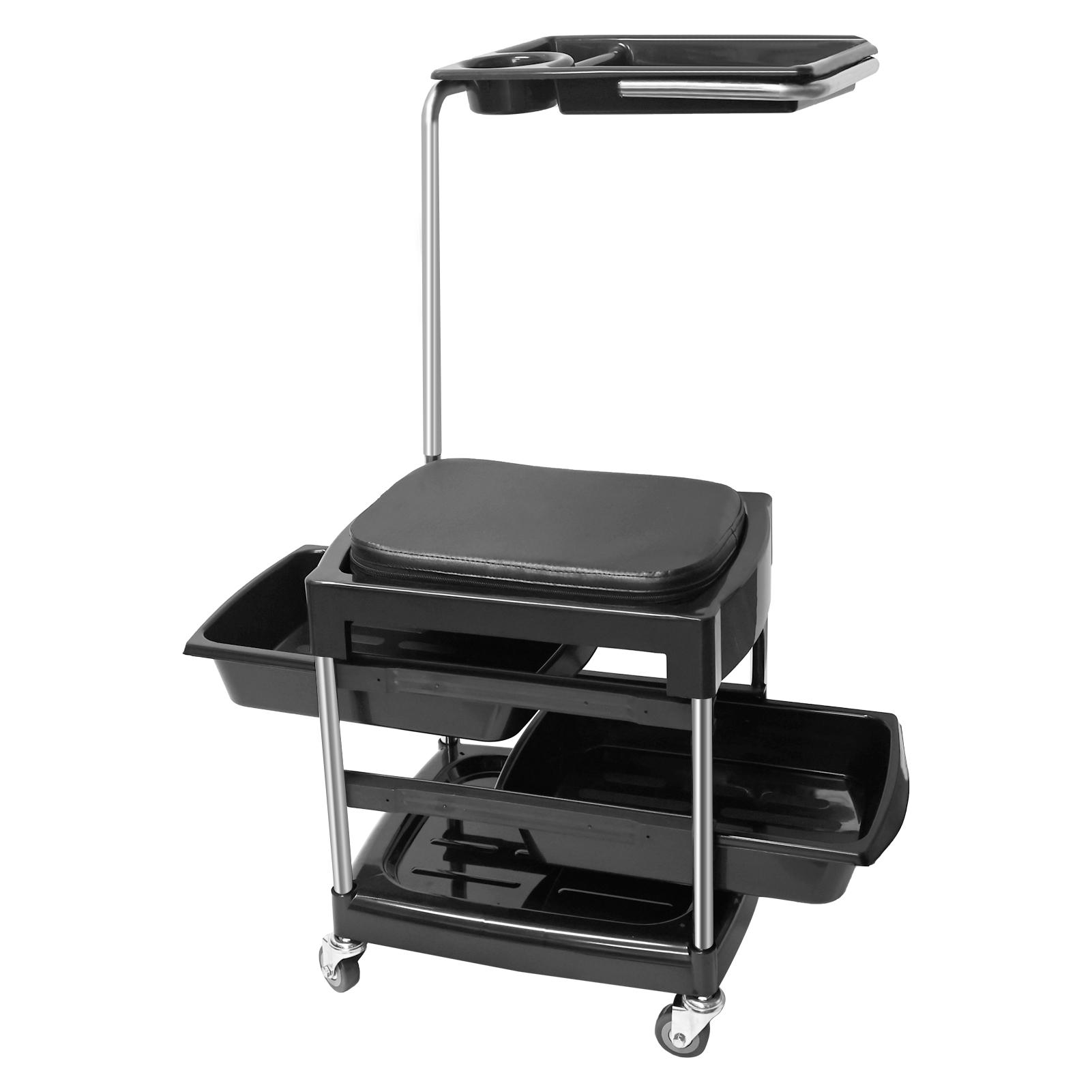 

Парикмахерское кресло с подносом, многофункциональное кресло для мытья шампунем, тату-кресло, косметическое оборудование, которое можно хранить, салонное кресло, портативность, инструменты чёрный