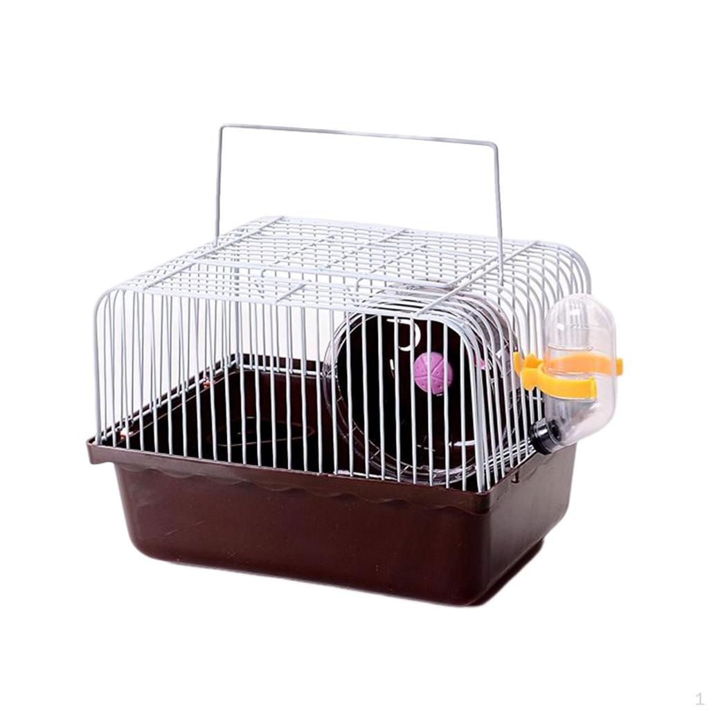 Hamster Cage Small Dish Supplies Feeding with water Bottle Accessories Toys Carry Case