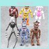 Cute Cartoon Characters Assembly Toys 10cm Glow-in-the-dark Figurines Set Of 6