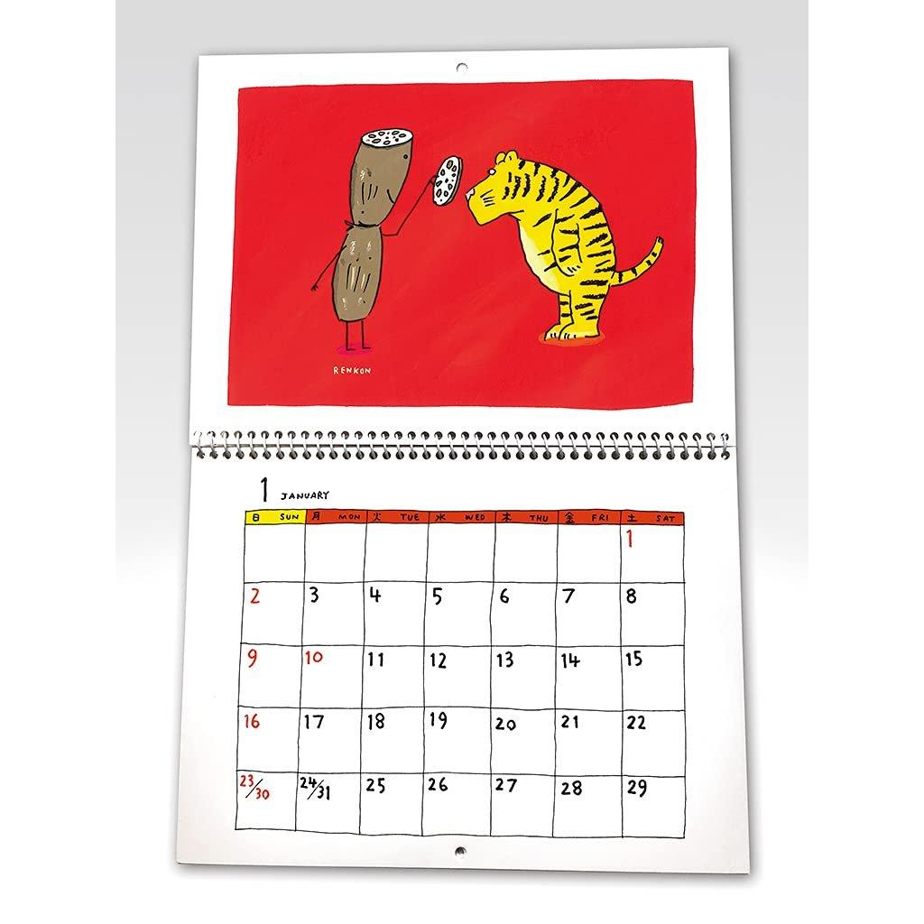 Jun Takabatake 2022 Original Calendar, Illustrated, Family Planner, Humorous Art