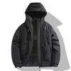 A New Solid-color Casual Windproof, Waterproof and Warm Winter Sweatshirt for Outdoor Hooded Men
