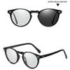 Occhiali da sole polarizzati fotocromatici con montatura TR90 alla moda Uomo Donna Occhiali da guida antiriflesso Occhiali da sole con montatura rotonda