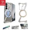 Oatsbasf Phone Case for Samsung Galaxy Z Fold 7 6 5 Metal Magnetic Phone Case with Ring Stand Frameless Bumper Protective Cover