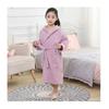 Girls' Hooded Cotton Bath Robe - Thick, Absorbent Toweling for Autumn/Winter Swimming & Sleeping