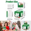 Green Christmas Gift Box With Santa Claus Print For Holiday Party Decorations