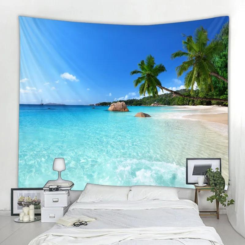 Böhmische Wandteppich Nordischer Tropischer Strand Wandteppich Mandala Wandbehang Hippie Schlafzimmer Dekor Psychedelischer Wandteppich