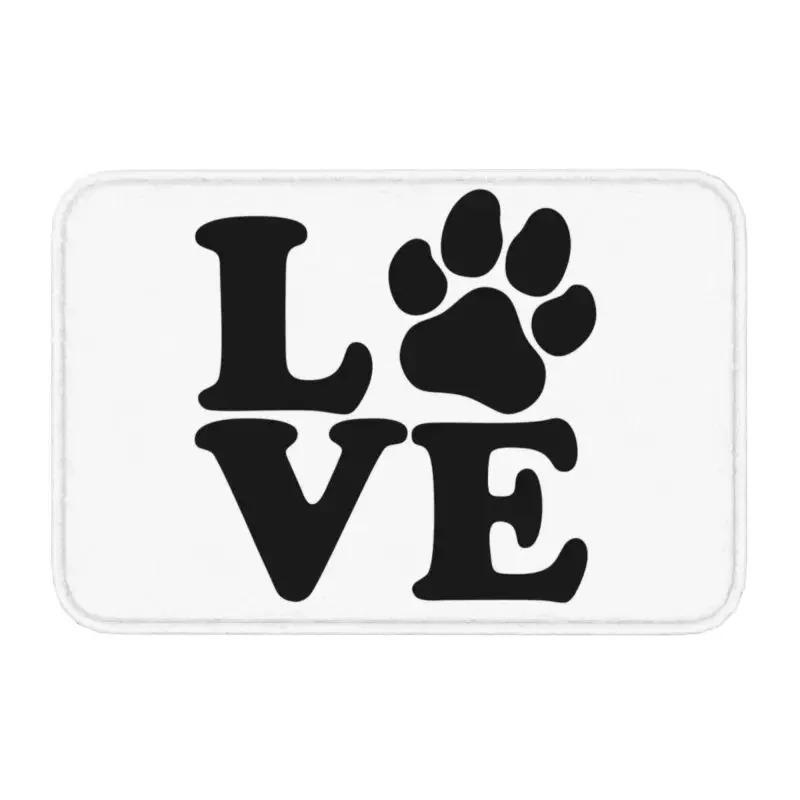 Colorful Dog Paw Pattern Welcome Entrance Door Mat Non Slip Rugs for Bedroom Decor Home Living Room Decoration Kitchen Floor Mat