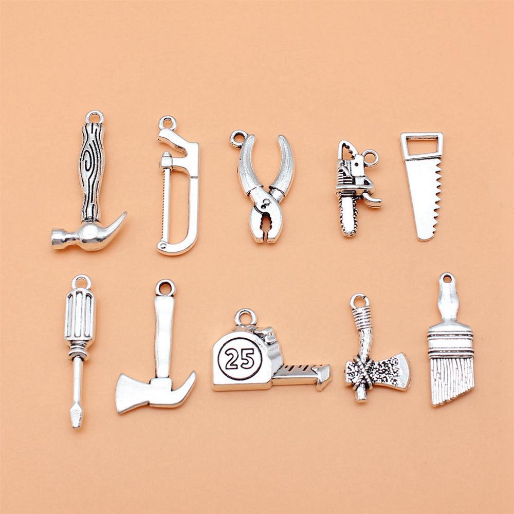 1 Set Mix Key Lock Charms Alloy Tools Pendants For Work Themed Jewelry Making