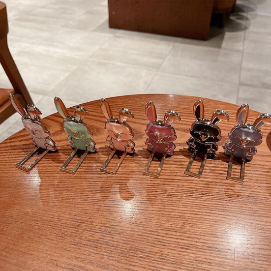 Mobile Phone Stand Trolley Rabbit Carrying Cartoon Self-adhesive Strong Adorable Capacity Electroplated Ring Finger Mobile Phone