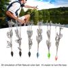 6PCS Simulated 5 Arms Umbrella Fishing Rig 3D Stainless Steel Alabama Umbrella Rigs Wtih 8 Blades Umbrella Rig Kit Fishing Bass