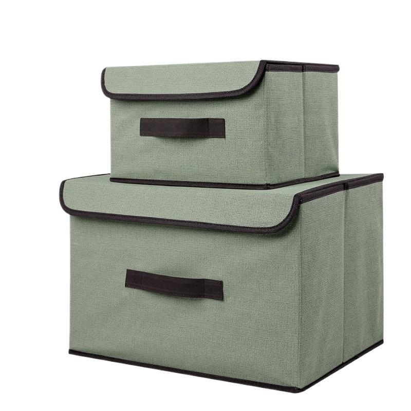 Fabric foldable non-woven dustproof storage box, linen cotton underwear storage box, toy clothing storage box, finishing box