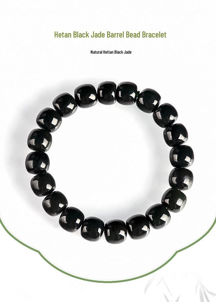 Authentic Hotan Jade Beaded Bracelet – Stylish Unisex Gemstone Jewelry