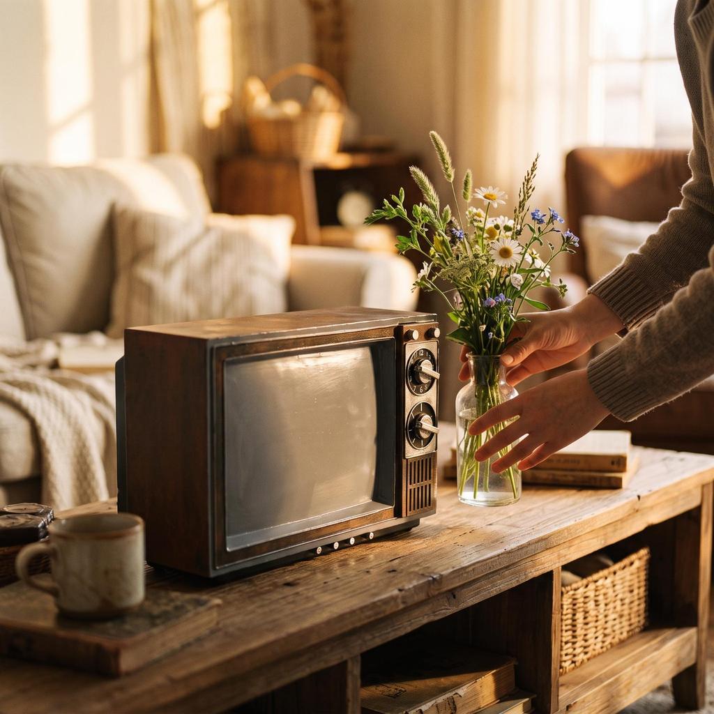 Nostalgic TV Ornament classic television Ornament, Lightweight, for Bookshelf,